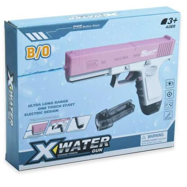 Elektromos vízipisztoly kék, 14500-as beépíthető akkumulátorral, töltővel és 1db kivehető tárral - Image 4