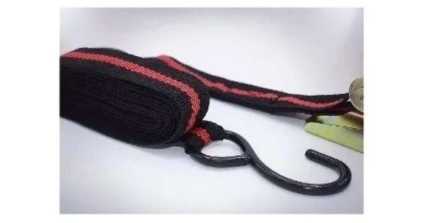 4 db-os racsnis spanifer – 4,1 m X 25 mm – 50 kg teherbírás, rakományrögzítő - Image 3