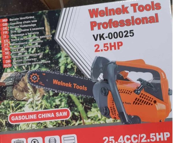 Welnek Tools VK-00025 Egykezes benzines láncfűrész 2.5LE 25ccm
