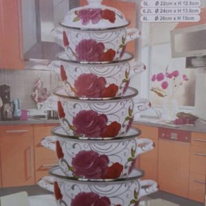 Edényzet, Tidal TD-9799, 5db zománcozott