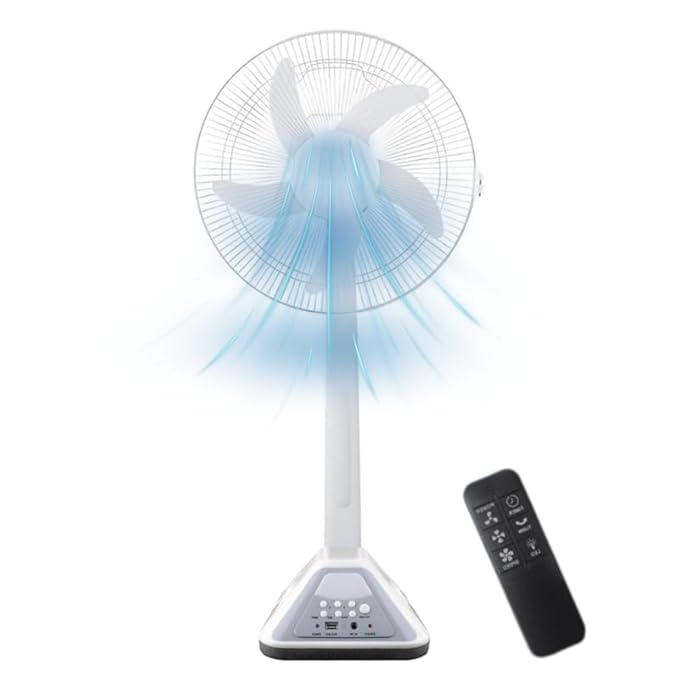 Álló oszcilláló ventilátor JG-F316HS , 5 lapáttal , éjjeli lámpa funkcióval és távirányítóval