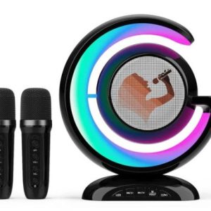 Karaoke hangszóró 2db vezeték nélküli mikrofonnal, fénnyel bluetooth YS-110