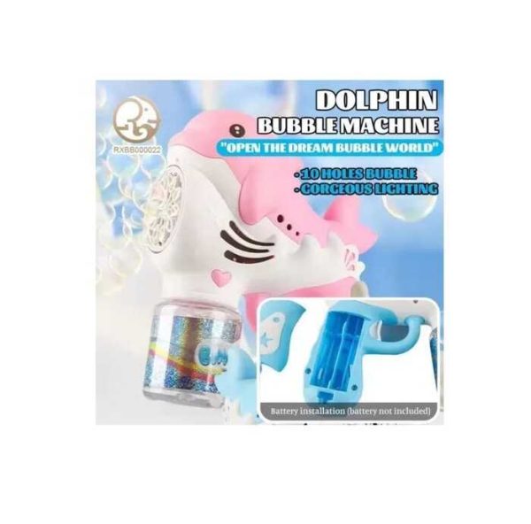 Delfines buborékfújó fény hatásokkal , elemmel működő , kétféle színben - Image 5
