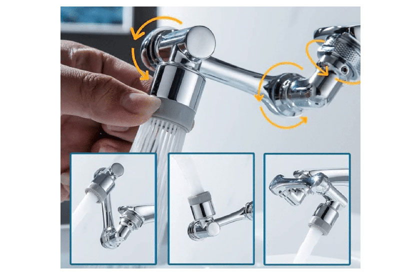 Hosszabbítófej vízcsapra 1800 fokban forgatgató - Image 3