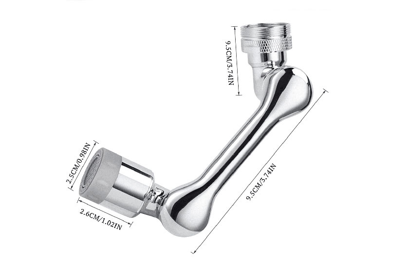 Hosszabbítófej vízcsapra 1800 fokban forgatgató - Image 6