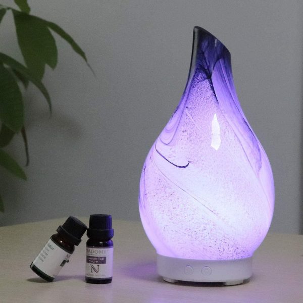 Márvány mintás elektromos, ultrahangos párologtató led lámpával, távirányítóval - aromaolaj diffúzor - Image 3