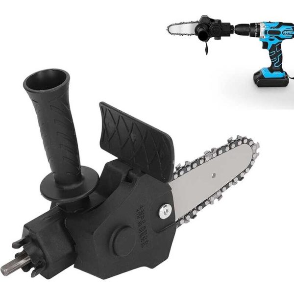 Univerzális fúróba fogható 6" láncfűrész adapter, fogantyúval, fekete - Image 9