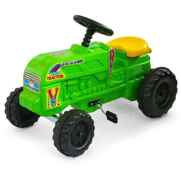 Gyermek Nagy Méretű Pedálos Farmer Traktor Utánfutóval 139 cm - Image 3
