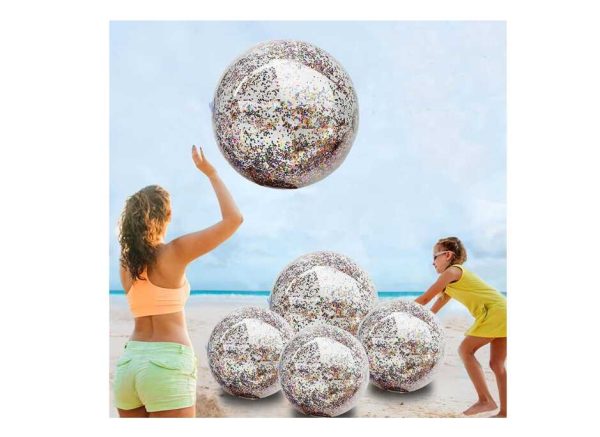 Csillámos glitteres strandlabda 40 cm felfújható - Image 4
