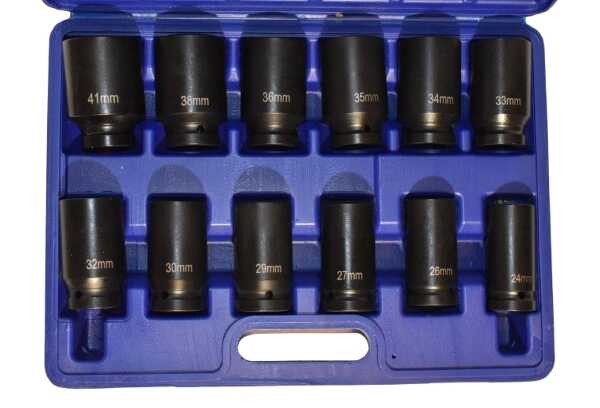 12 db-os gépi dugókulcs készlet (24-41mm, 3/4") kofferban - Image 4