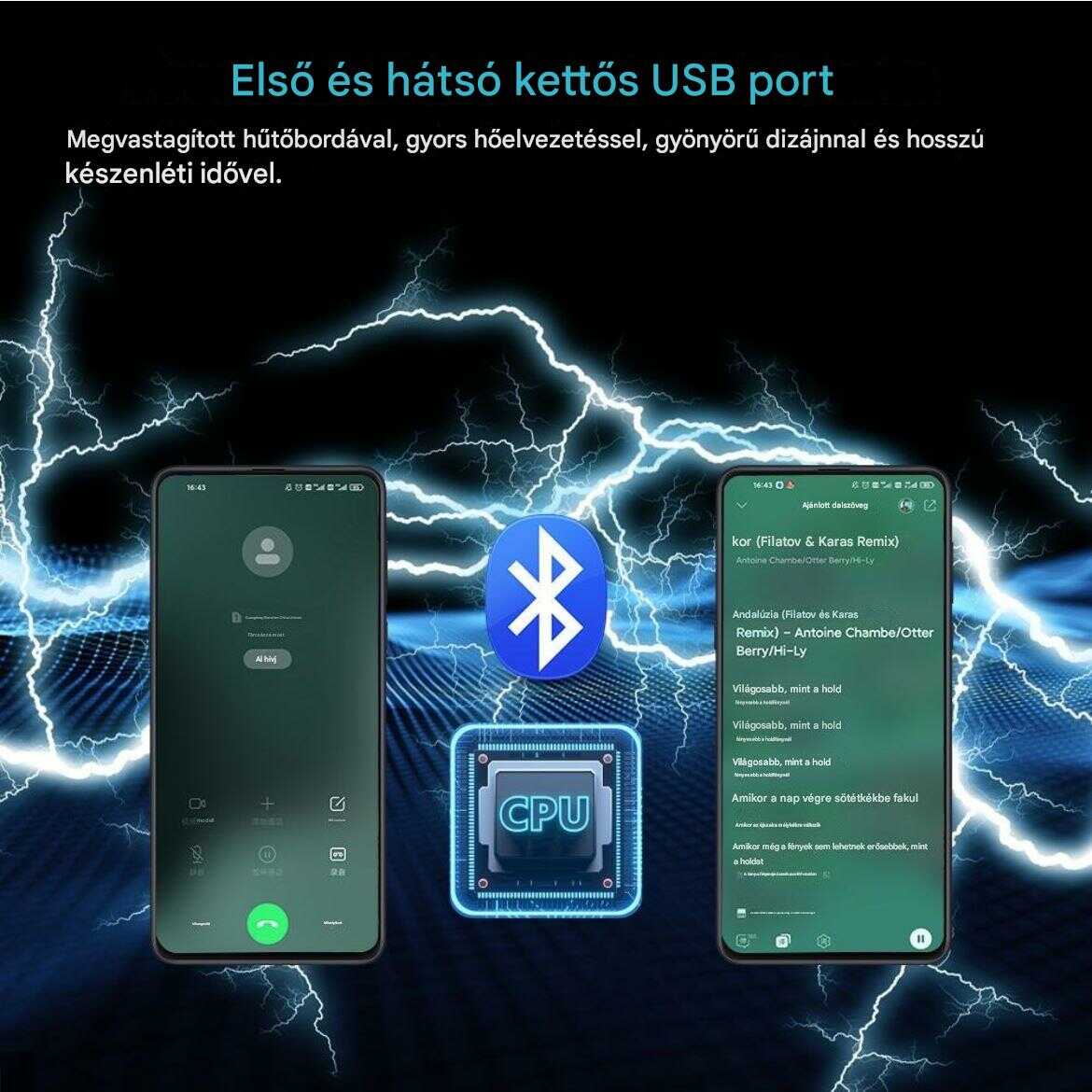 4.1 Hüvelykes Érintőképernyős Autós MP5 Lejátszó, 1DIN Fejegység: Bluetooth, USB-vel és Kormánykerék Vezérléssel - Image 3