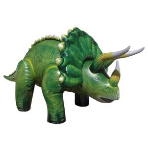 Felfújható triceratops , játék dinó , zöld , 68 cm