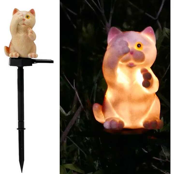 Cicás napelemes kerti lámpa, 45 cm - Image 4