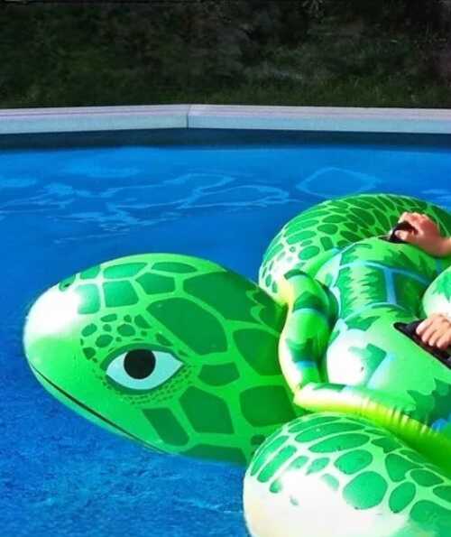 Óriás Teknős Strand sziget Strand matrac kapaszkodóval 175x175 cm - Image 5