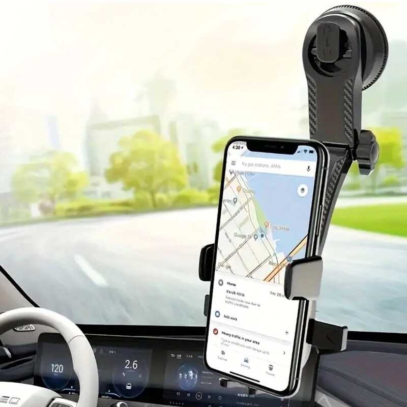 RT-664 Autós telefontartó tapadókoronggal, 360°-ban forgatható - Image 5