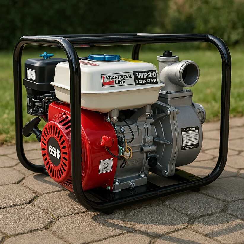 Kraftroyal MW-WP-20 Benzinmotoros vízszivattyú , 6.5 LE , 7 méteres szívómélység - Image 4