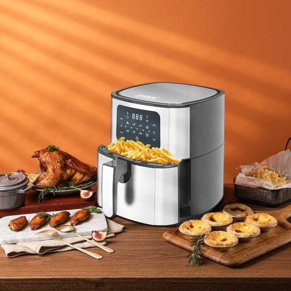 WINNING STAR ST-9645 Digitális Forrólevegős Sütő – 5.5L, 1400W, Inox - Image 4