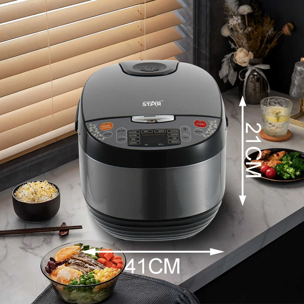 WINNING STAR ST-9335 Digitális Elektromos Rizsfőző, 2.2L, 850W, Többfunkciós LCD Kijelzővel - Image 4