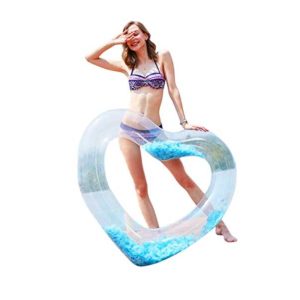 Szerelem úszógumi Kék tollakal szív alakú 90 cm