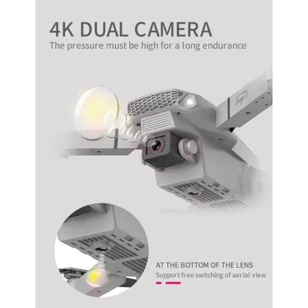 E88 PRO Összecsukható 4K Kamera Drón – Fej nélküli mód és gesztusvezérlés funkcióval - Image 5