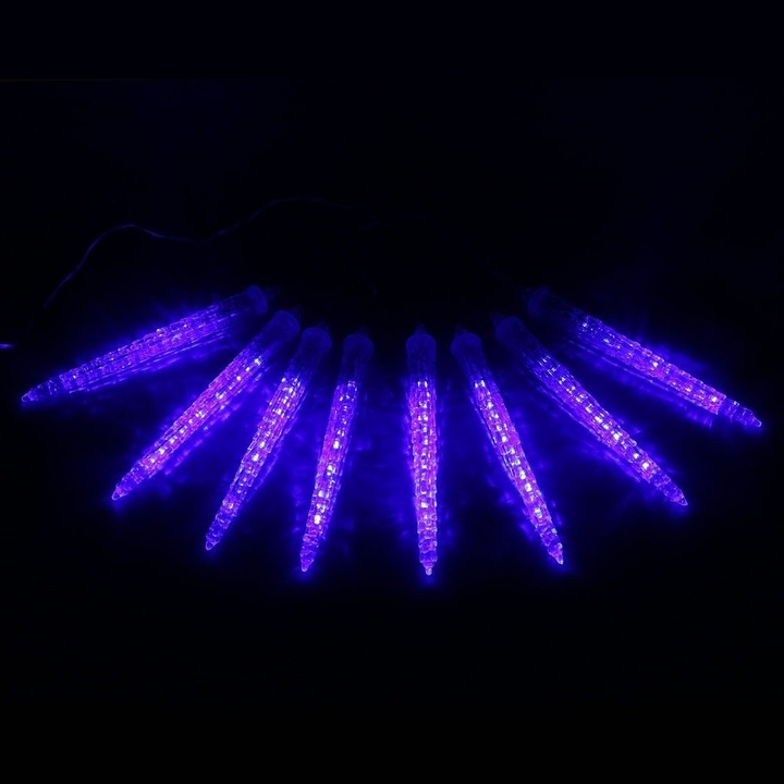 Karácsonyi LED-es jégcsap füzér, 8db 30cm hosszú jégcsappal, olvadó LED effektus - Image 6