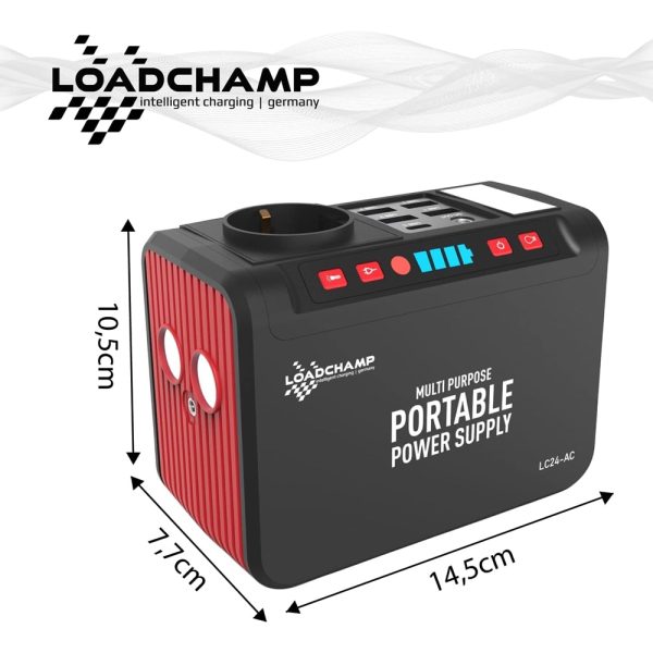 Loadchamp powerbank 230V aljzattal és további 4 féle kimenettel, 24000mAh - Image 5