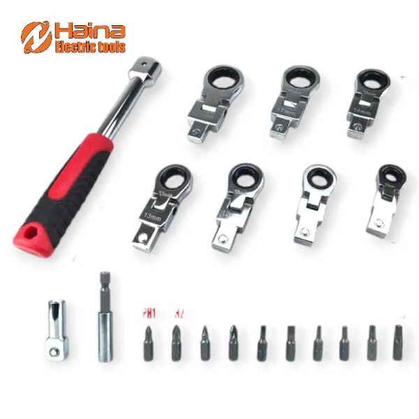 Haina HA-0009 Flex Head 12 az 1-ben Racsnis Készlet 6-19mm – Univerzális és Hosszú Élettartamú - Image 5