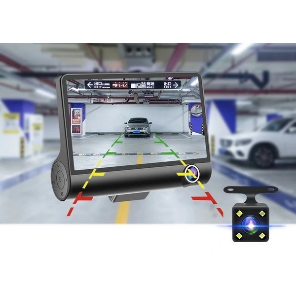 3 Kamerás menetrögzítő(Első, hátsó és belső) 4 colos Full HD monitorral - Image 12