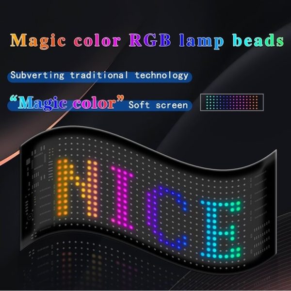Applikációval programozható színes LED matrix panel, távirányítóval, 12W, 102x348mm - Image 6