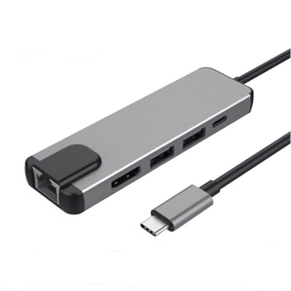 5 az 1-ben USB-C Hub HDMI-vel, Ethernettel és USB Portokkal - Image 4