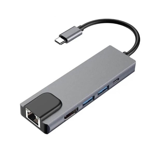 5 az 1-ben USB-C Hub HDMI-vel, Ethernettel és USB Portokkal - Image 5
