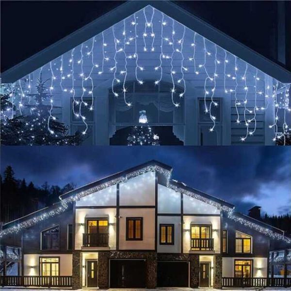 500 LED-es, 25 méteres, jégcsap fényfüzér, karácsonyi jégcsap izzósor IP44 - Image 16