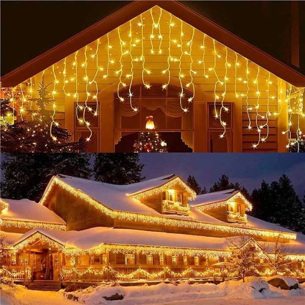 500 LED-es, 25 méteres, jégcsap fényfüzér, karácsonyi jégcsap izzósor IP44 - Image 17