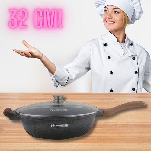 Rosenberg Wok serpenyő 32cm tapadásmentes - Image 3