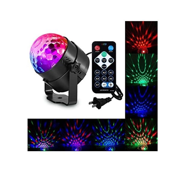 LED diszkólámpa távirányítóval, hangszenzorral 220V - Image 3