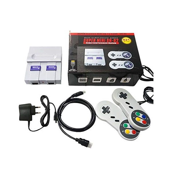 SFC-821 super mini retro játék konzol beépített játékokkal – 620 db játék, 2 karral
