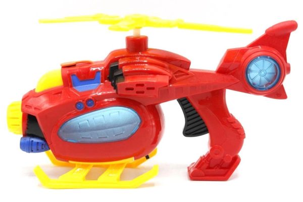 Buborékfújó helikopter – zenél és világít, piros színben - Image 3
