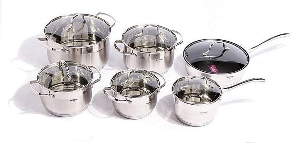 Hoffner rozsdamentes acél 12 részes edénykészlet