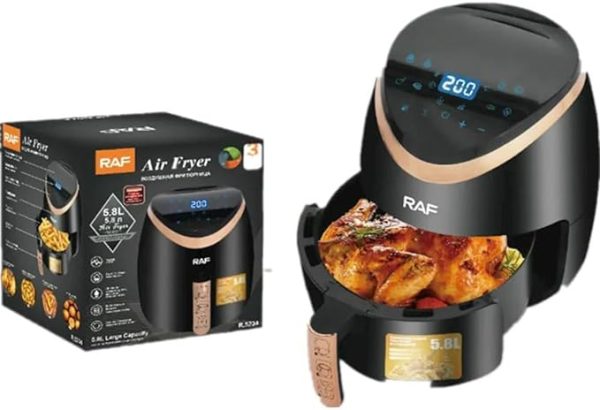 Raf forró levegős sütő/air fryer , digitális kijelző ,érintőképernyős , 5.8 L , 1500W , R.5234B - Image 2