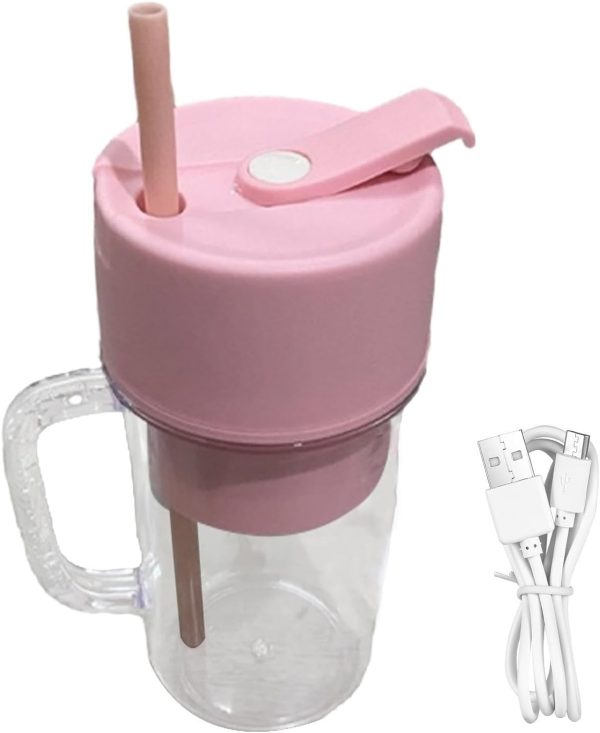 Mini smoothie készitő,pohárrá alakítható +szívószál 400ml - Image 2