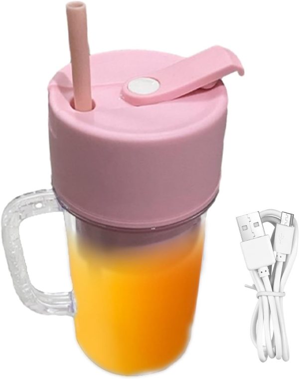 Mini smoothie készitő,pohárrá alakítható +szívószál 400ml - Image 3