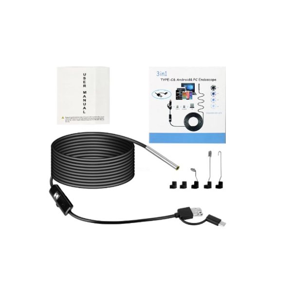 USB Endoszkóp 3in1 Type-C, Android, PC 5M Kamera