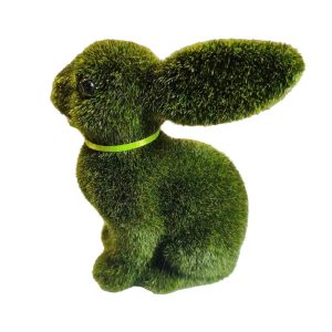 Élethű mohazöld húsvéti dekor nyúl 20cm