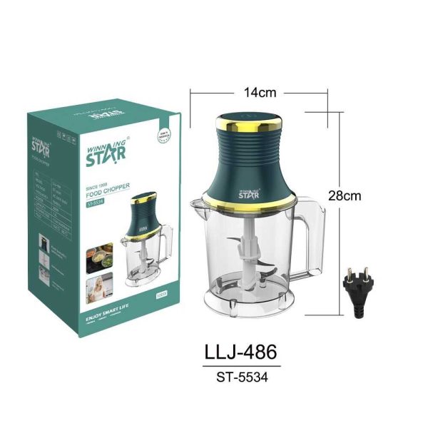 WINNING STAR ST-5534 Elektromos Aprító – 1.8L, 300W, Sötétzöld/Arany - Image 5
