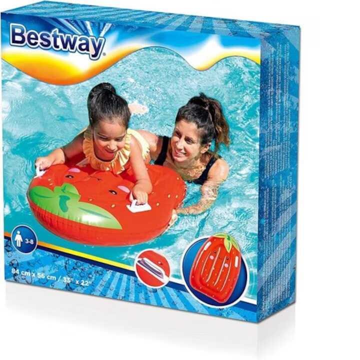 Bestway Felfújató szörfdeszka kapaszkodóval gyerekeknek , eper, 80 x 52 x 16 cm - Image 5