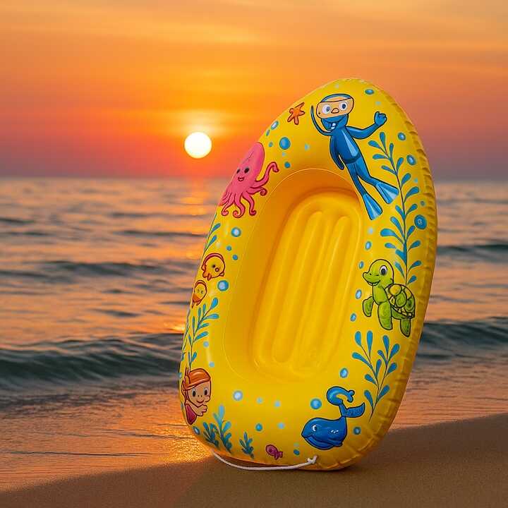 Sun Club Felfújható gumicsónak gyerekeknek kék és sárga színben , 112 × 70 cm - Image 5