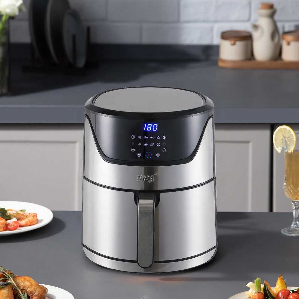 WINNING STAR ST-9685 Nagy Kapacitású Forrólevegős Sütő, 7L, Digitális, Inox - Image 5