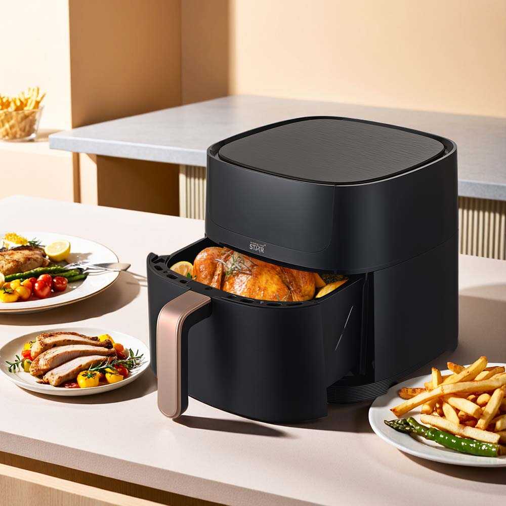 WINNING STAR ST-9652 Digitális Légsütő (Air Fryer), 6L, 1500W, 8 Előre Beállított Menüvel - Image 5
