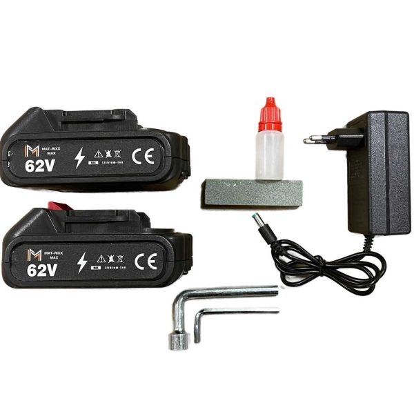 Mat-rixx 62V Elektromos metszőolló 2 DB akkumulátorral, vágás jelző LCD kijelzővel - Image 5