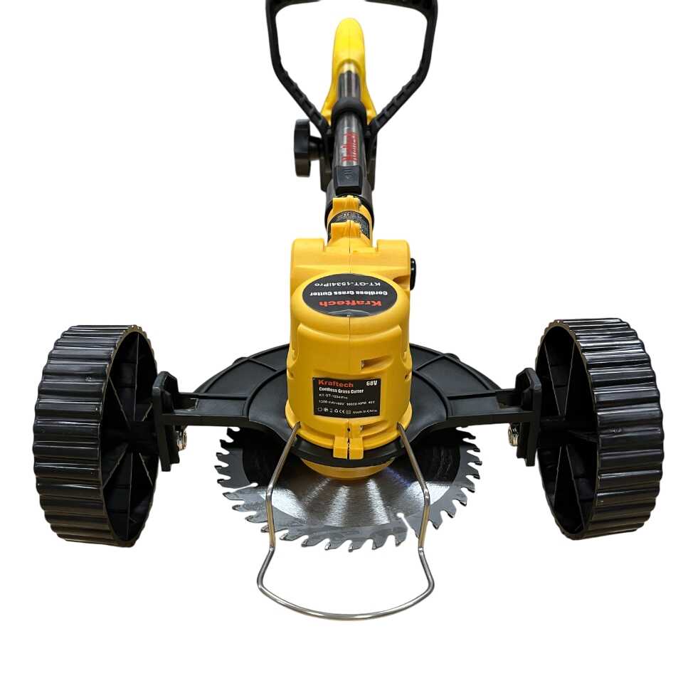 Kraftech GT-1534iPro 16 részes Kerekes fűkasza, Szegélynyíró 2db akkumulátorral - Image 5